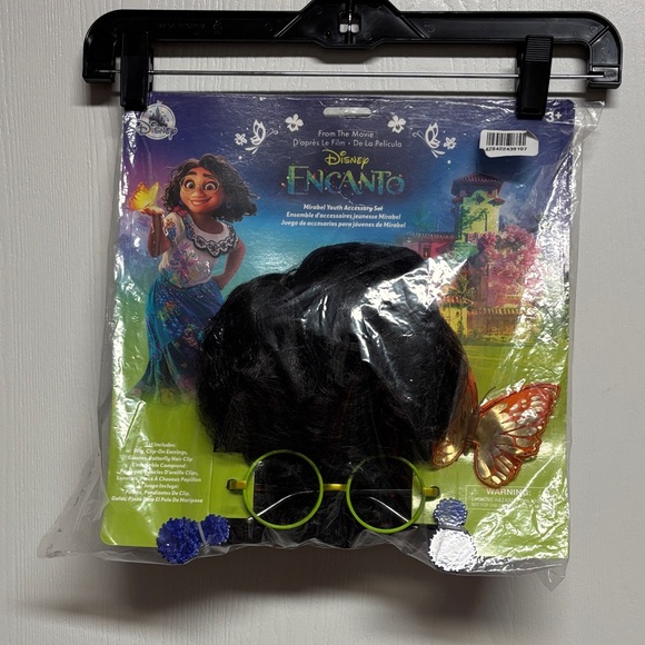 Disney Encanto Black Wig with Green Glasses - Picture 2 of 10